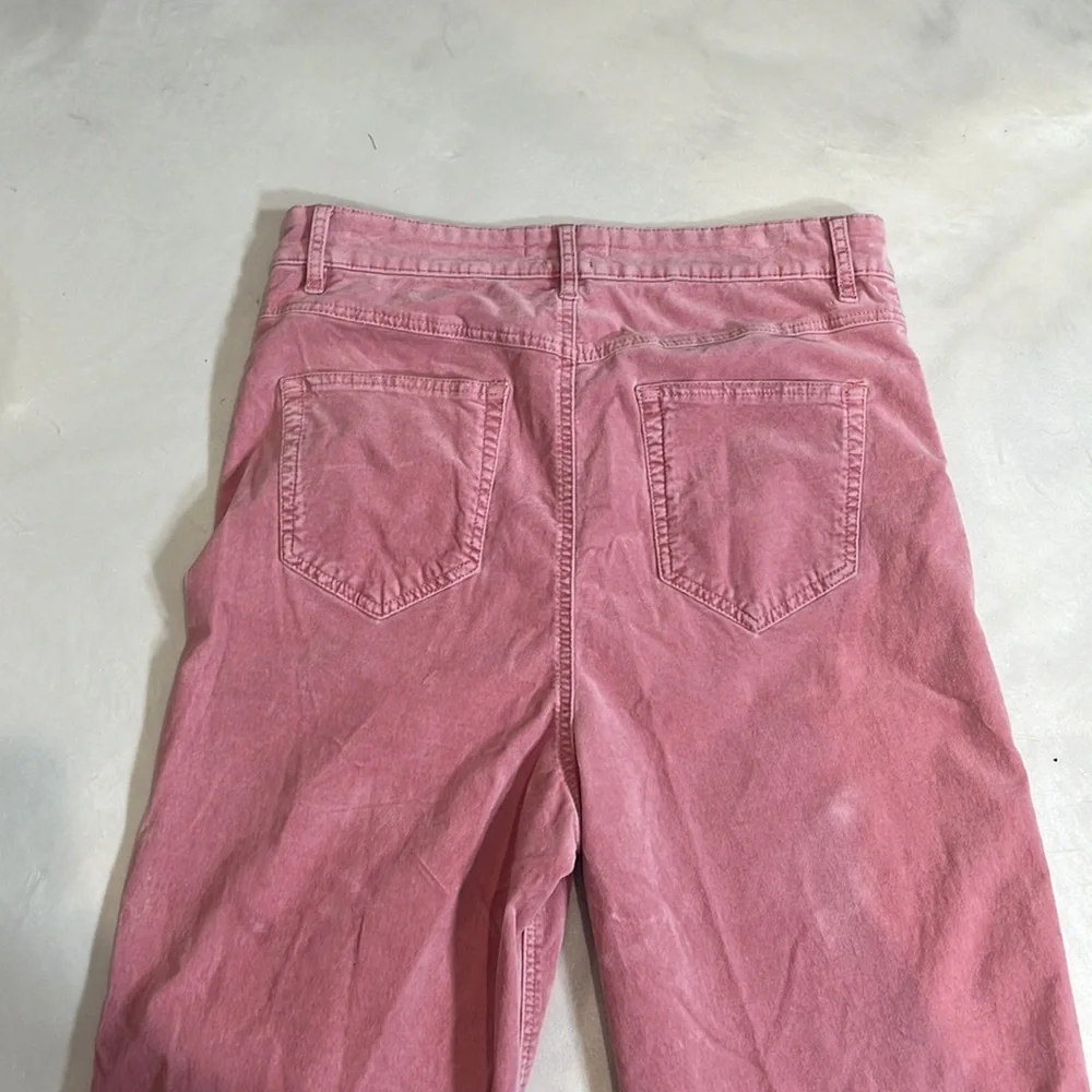 Isabel Marant Etoile High Waisted Anyree Pink Velvet Pants Size 10 (US) - Picture 7 of 8
